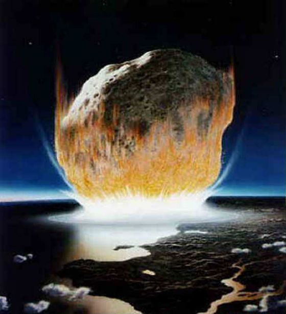 Meteorites Hitting Earth. of most life on Earth.