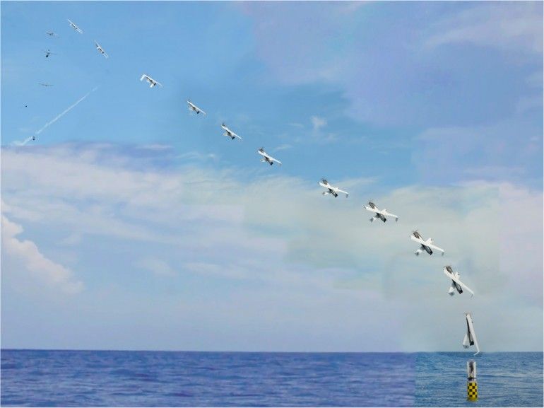 Sequence photo of the launch of the XFC (Photo: NAVSEA-AUTEC)
