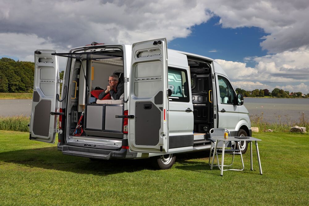 Electric Volkswagen camper van road trips 7,500 km to top of Europe