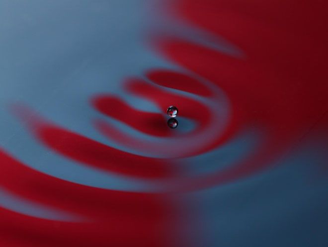 A droplet bouncing on the surface of a liquid has been found to exhibit many quantum-like properties, including double-slit interference, tunneling and energy quantization.