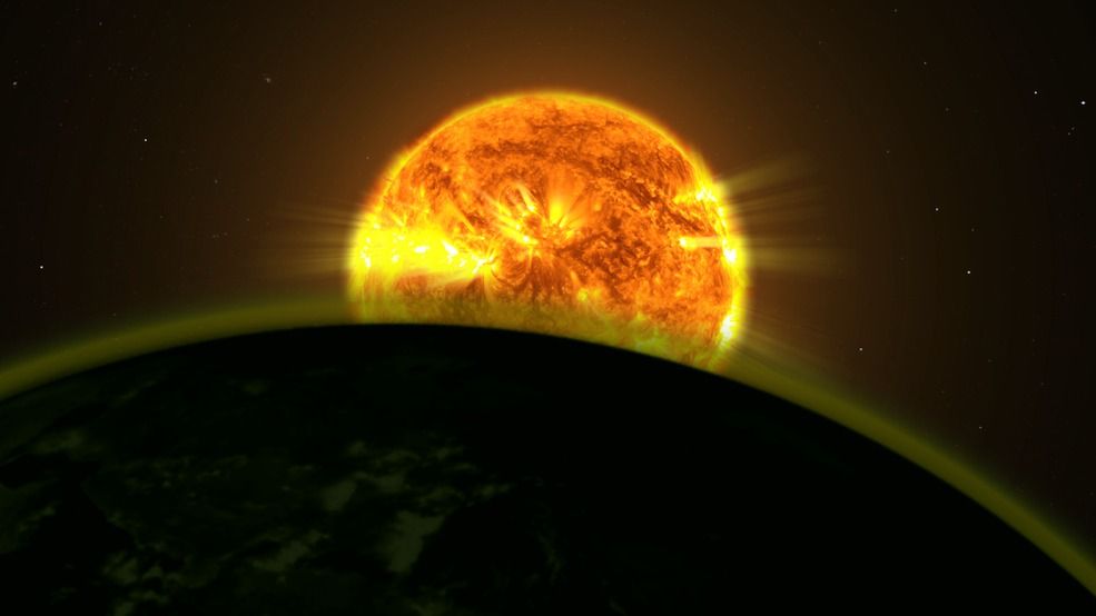 Conceptual image of an exoplanet