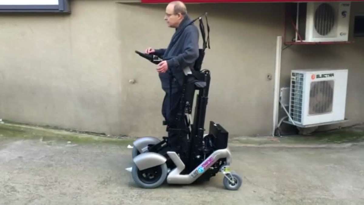 Standup wheelchair gives users outdoor mobility