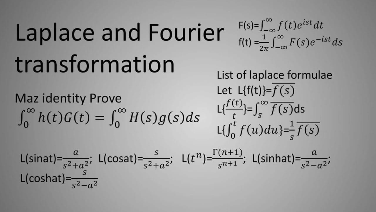 Ten Fourier and Laplace transformation