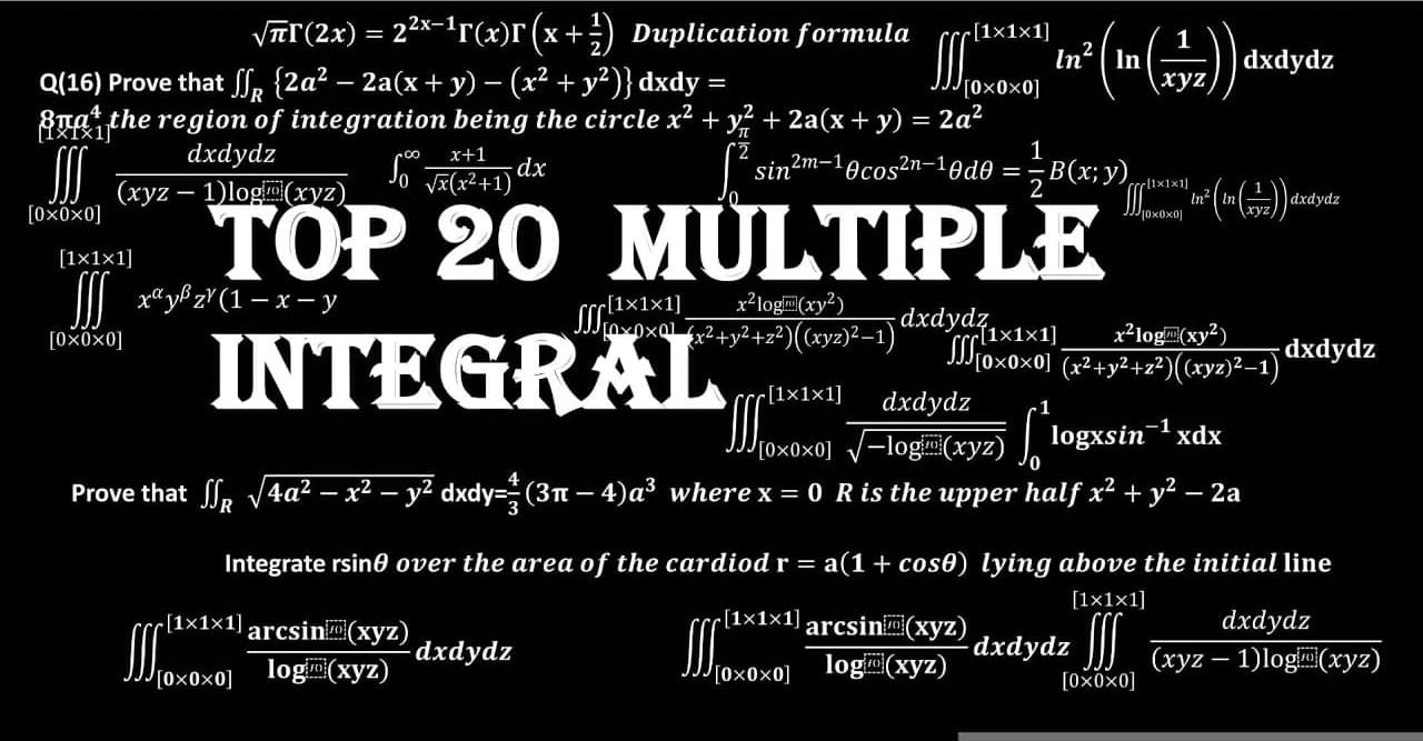 Top Twenty multiple integral